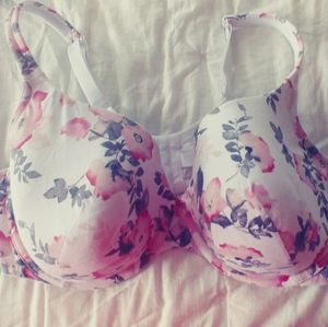 Cacique 42DDD Underwire T-Shirt Floral Bra